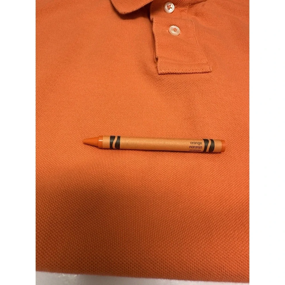 Boys Polo Ralph Lauren Shirt XL 18-20 Orange Blue‎ Horse READ DESCRIPTION